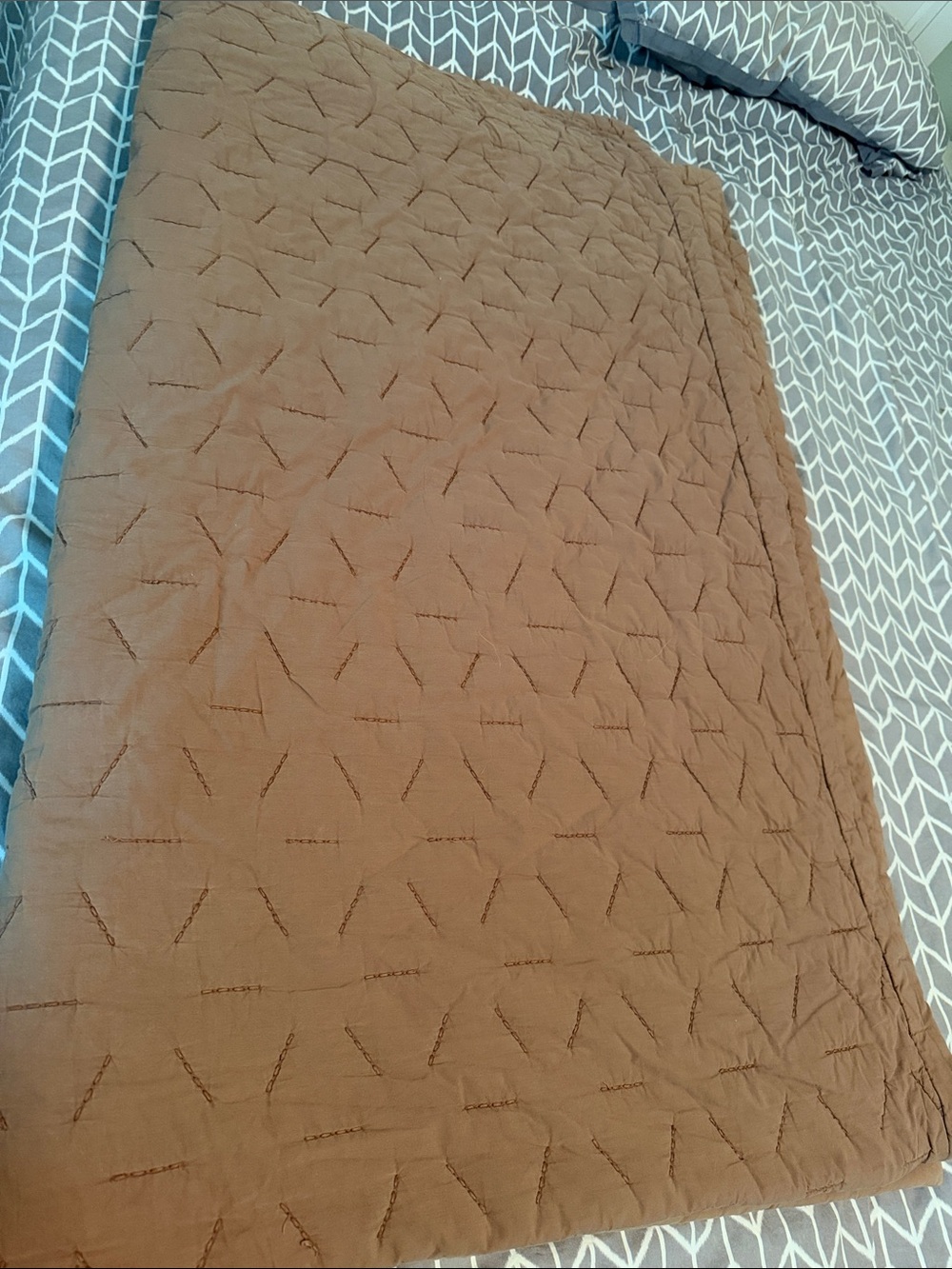 Parachute Organic Soft Stitch Quilt Mocha